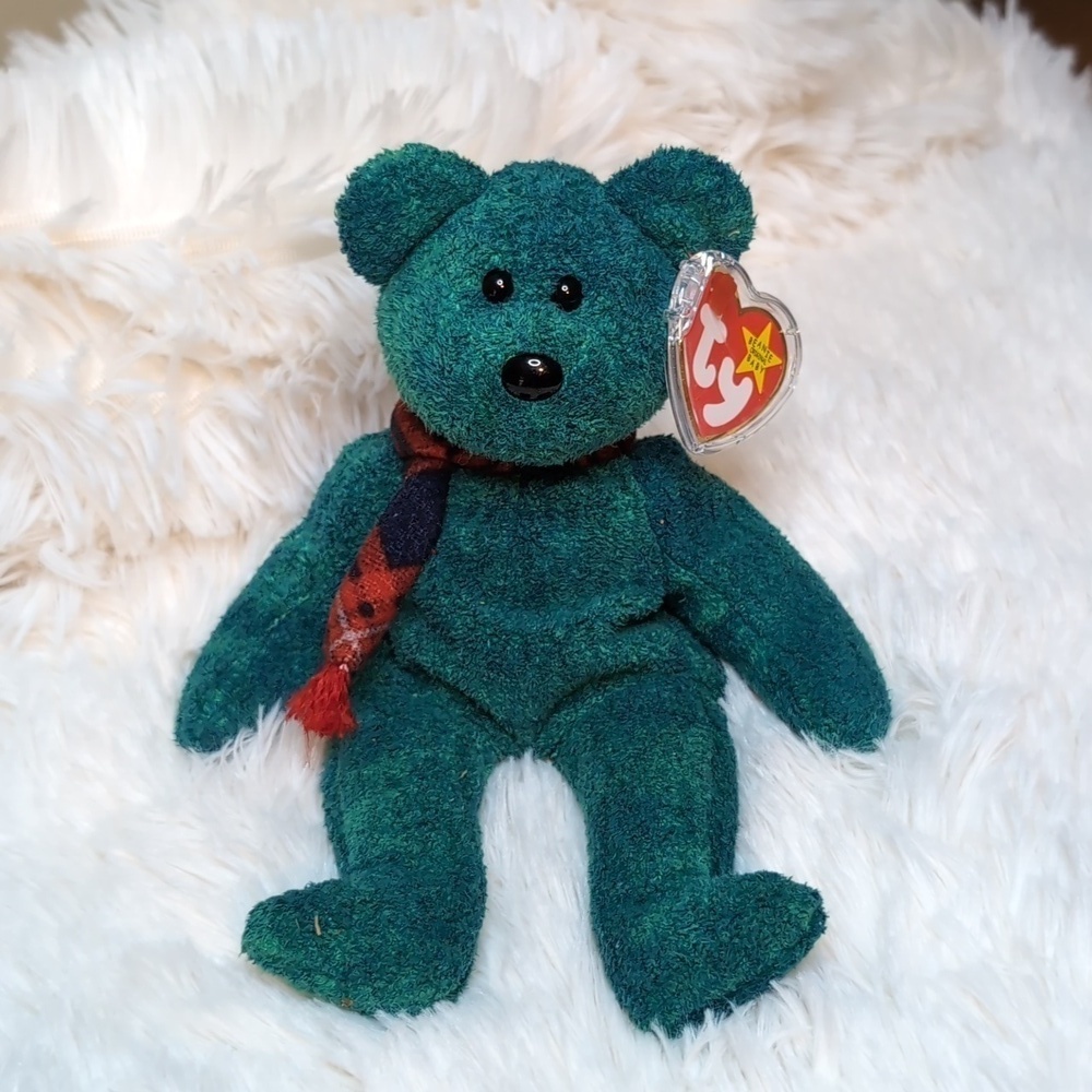 TY Beanie Babies 1999 WALLACE TEDDY Bear retired vintage TOY BD 1-25-99